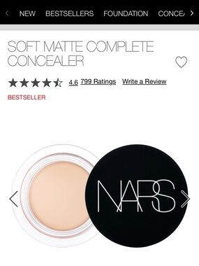 NARS Soft Matte Complete Concealer - Light Beige (Cream)